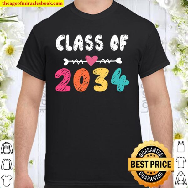 Class Of 2034 Shirt Pre-K Graduate Preschool Graduation Shirt