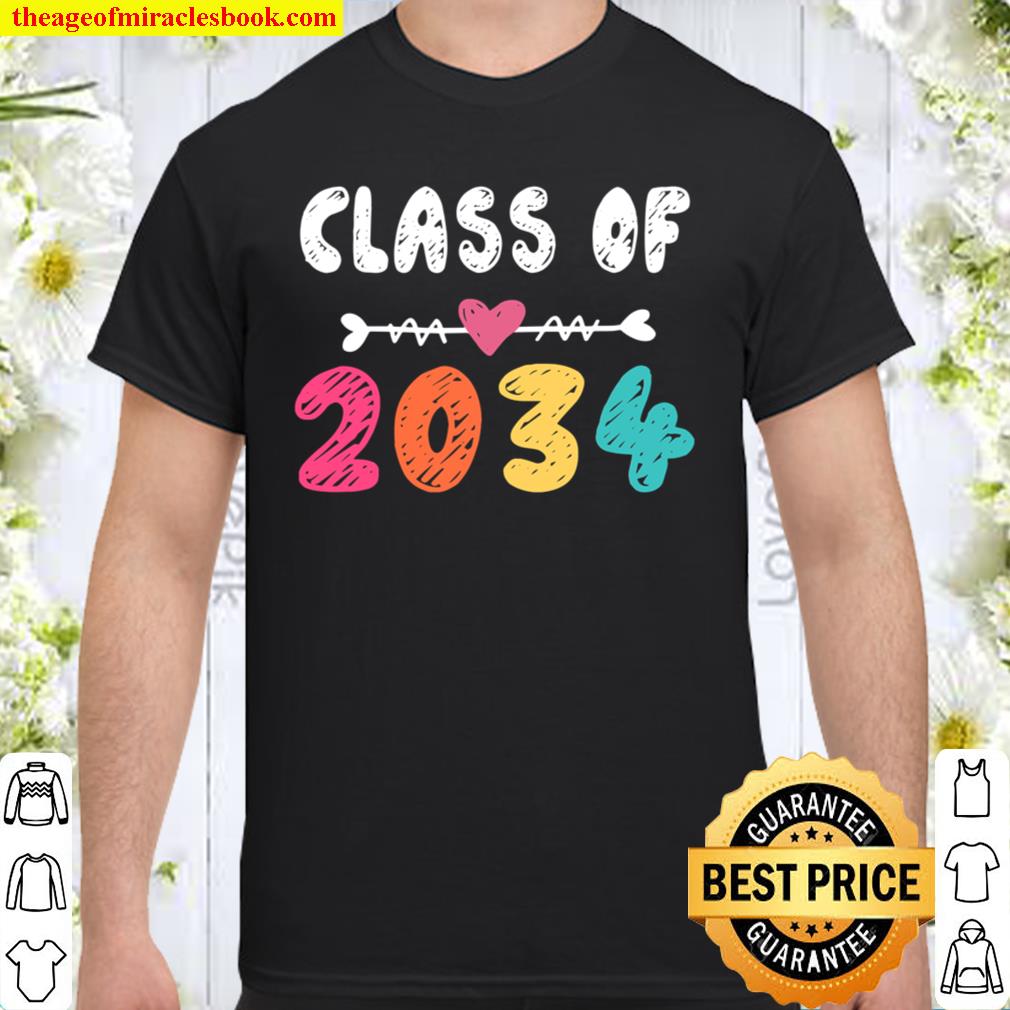 Class Of 2034 Shirt Pre-K Graduate Preschool Graduation hot Shirt, Hoodie, Long Sleeved, SweatShirt