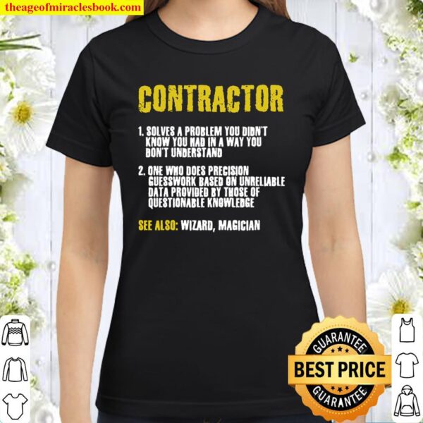 Construction Crew Funny Contractor Gift Classic Women T-Shirt