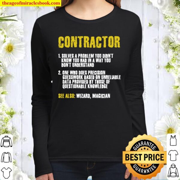 Construction Crew Funny Contractor Gift Women Long Sleeved