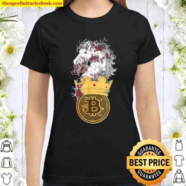 Cool Bitcoin Cryptocurrency Checkmate chess Classic Women T-Shirt