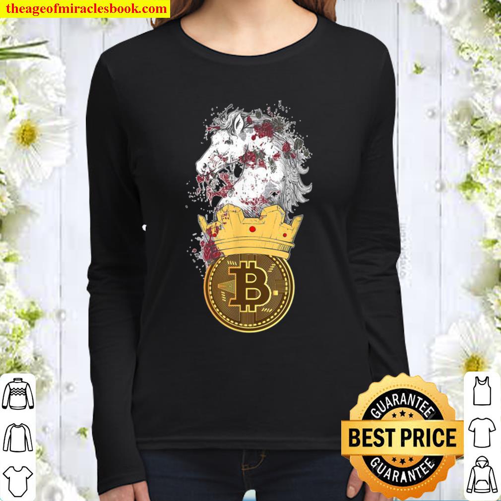 Cool Bitcoin Cryptocurrency Checkmate chess Women Long Sleeved