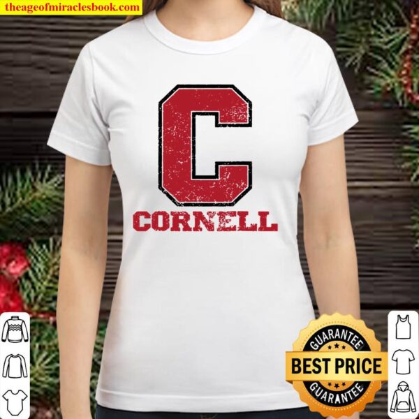 Cornell Big Red Apparel Vintage Distressed C Icon Classic Women T-Shirt