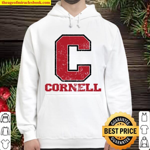 Cornell Big Red Apparel Vintage Distressed C Icon Hoodie