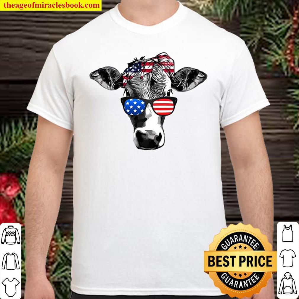 Cow Shirt For 4th Of July Shirt,Fourth Of July Gift For Dad,American new Shirt, Hoodie, Long Sleeved, SweatShirt