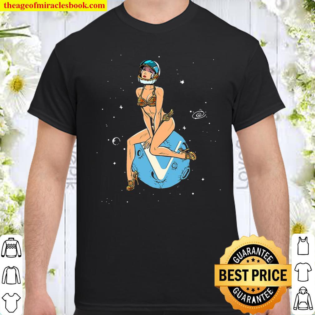 Cryptocurrency Pin-Up Girl Hodling Vet Vechain Crypto Moon shirt, hoodie, tank top, sweater