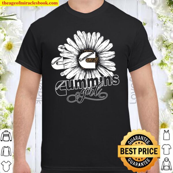 Cummins Girl Logo And Flower Shirt