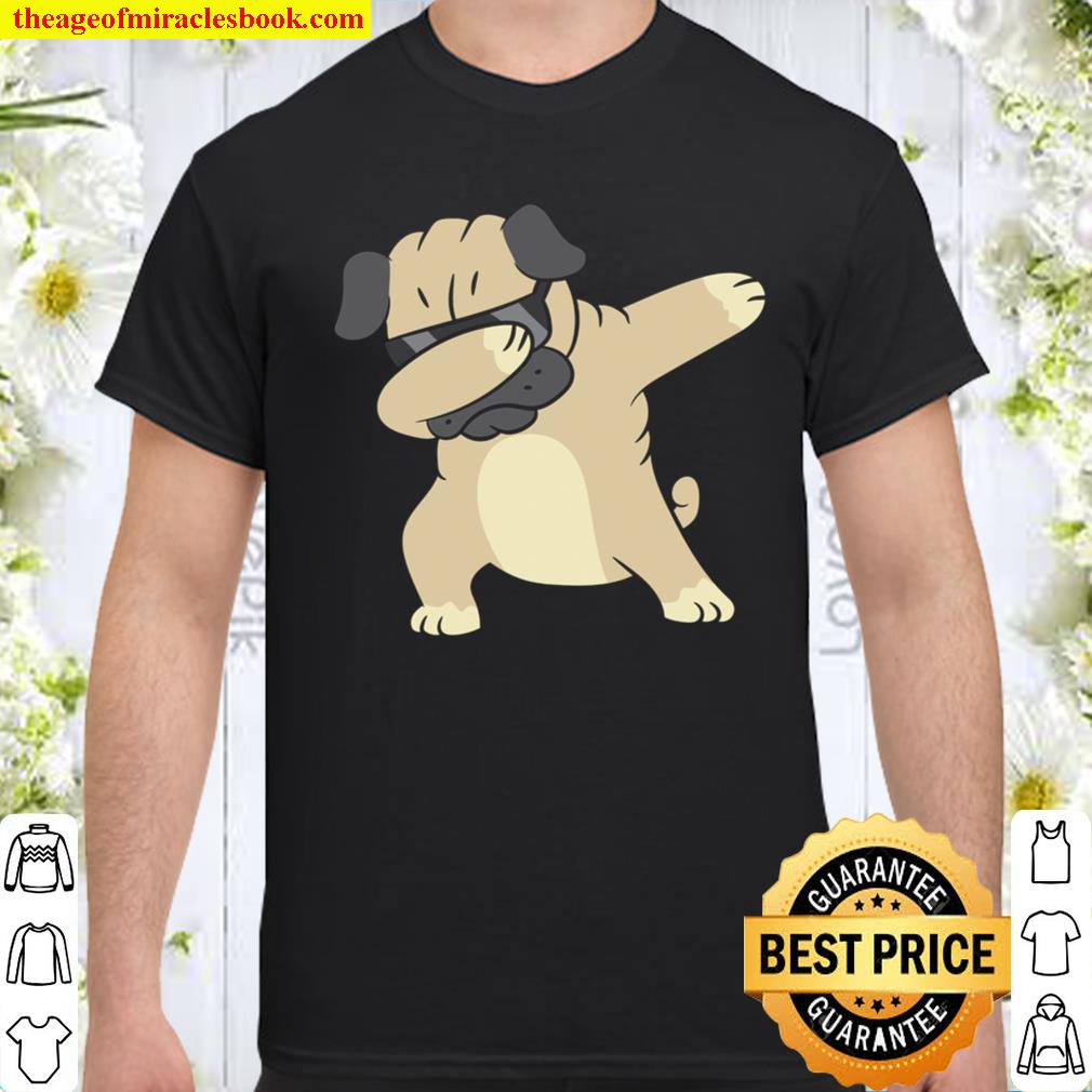 Cute Dabbing Pug Funny Kids Dog Owner Pug Cool Pugs Shirt