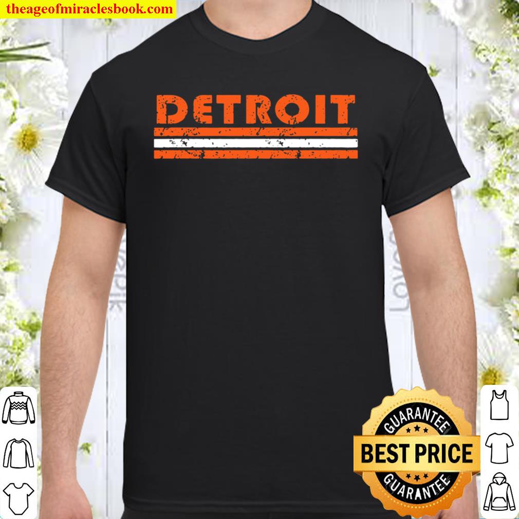 Detroit Michigan Retro Vintage Caps Shirt, Hoodie, Long Sleeved, SweatShirt