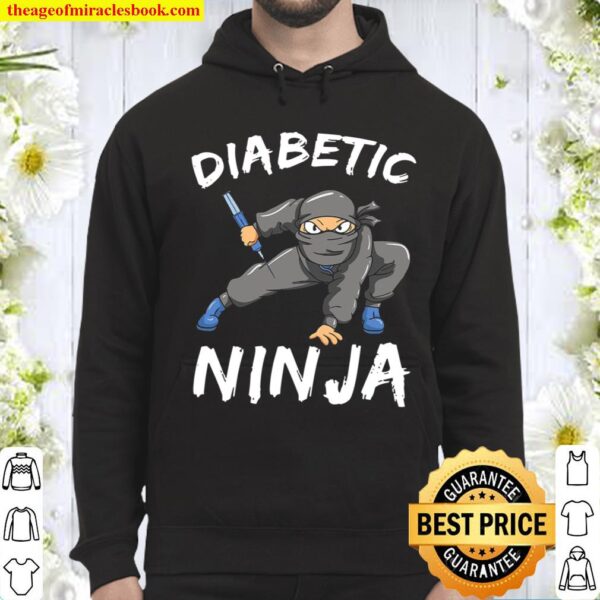 Diabetic Ninja Shirt Insulin Diabetes Awareness Month Gift Hoodie