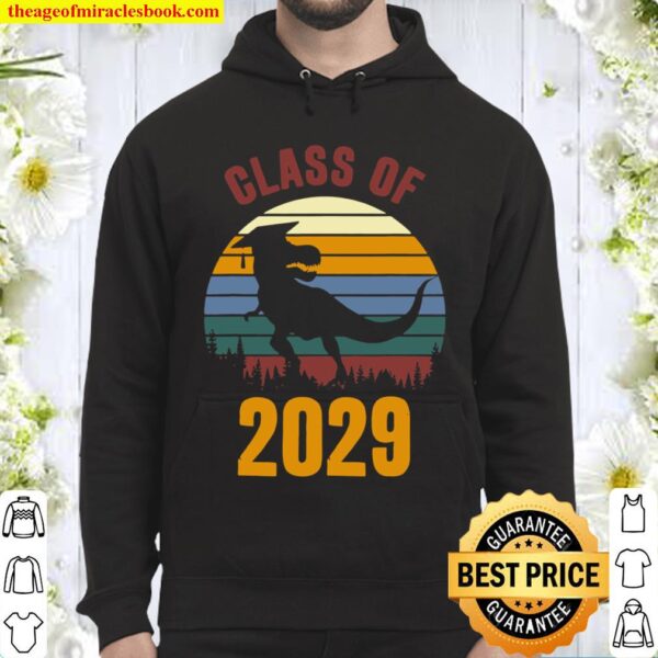 Dinosaur Class Of 2029 First Day Boys Kids Gift Hoodie