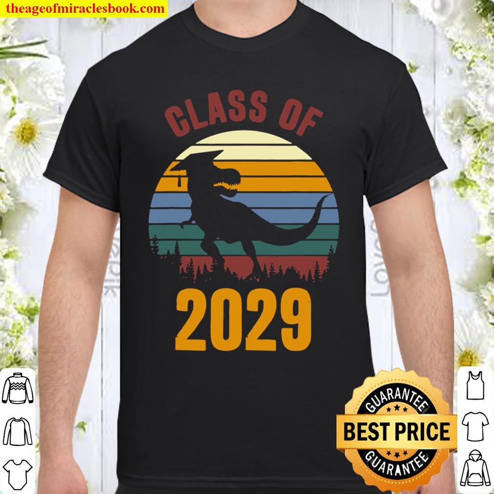 Dinosaur Class Of 2029 First Day Boys Kids Gift Shirt