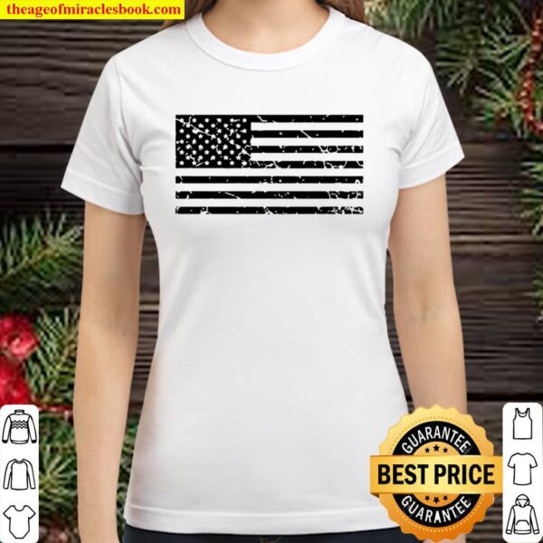 Distressed American flag Classic Women T-Shirt