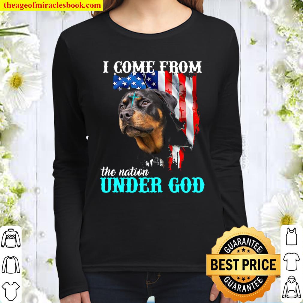 Dog I come from the nation under god Women Long Sleeved