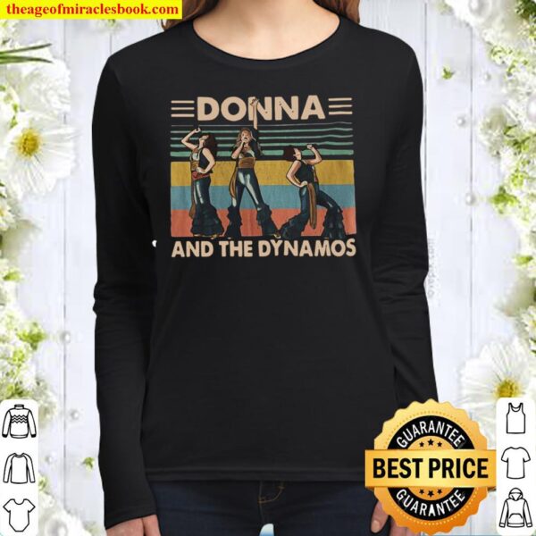 Donna and The Dynamos Vintage Style, Mamma Mia Music Women Long Sleeved
