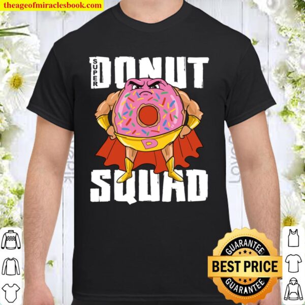 Donut Squad Superhero Family Matching Donut Lover Team Party Shirt