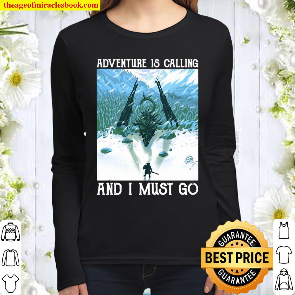Dragon Adventure Is Calling And I Must Go Vintage Women Long Sleeved