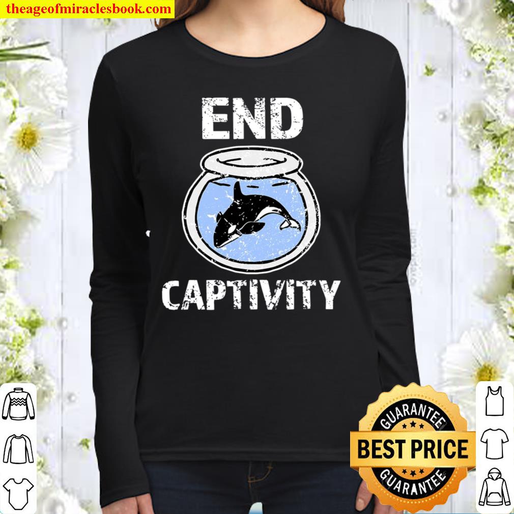 End Captivity Shirt – Free The Orca Whales Apparel Women Long Sleeved