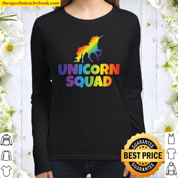 Fantasy Shirt Unicorn Squad Magical Tees Women Kids Men Gift Women Long Sleeved