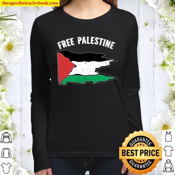 Free Palestine Free Palestine Flag Women Long Sleeved