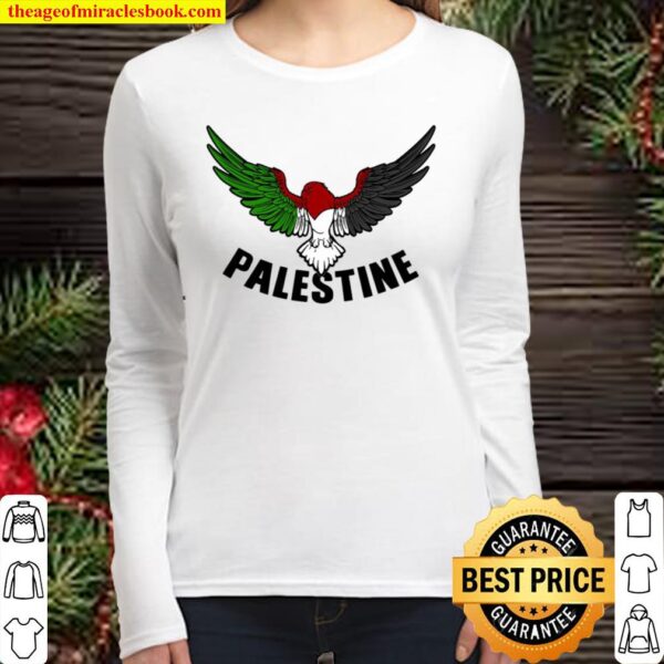 Free Palestine Palestinian Flag Bird Palestine Women Long Sleeved