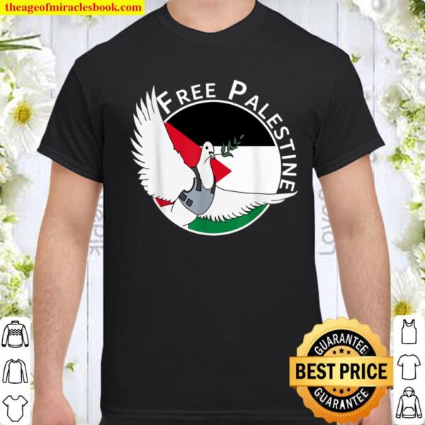Free Palestine Pigeon in Body Armor Shirt