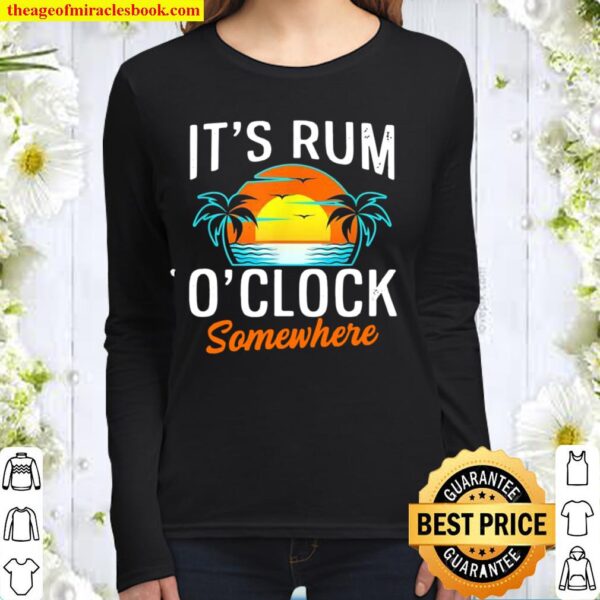 Funny Beach Rum Drinking Women Long Sleeved