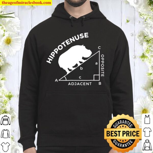 Funny Math Shirt, Hippotenuse Animal Hippo Hoodie