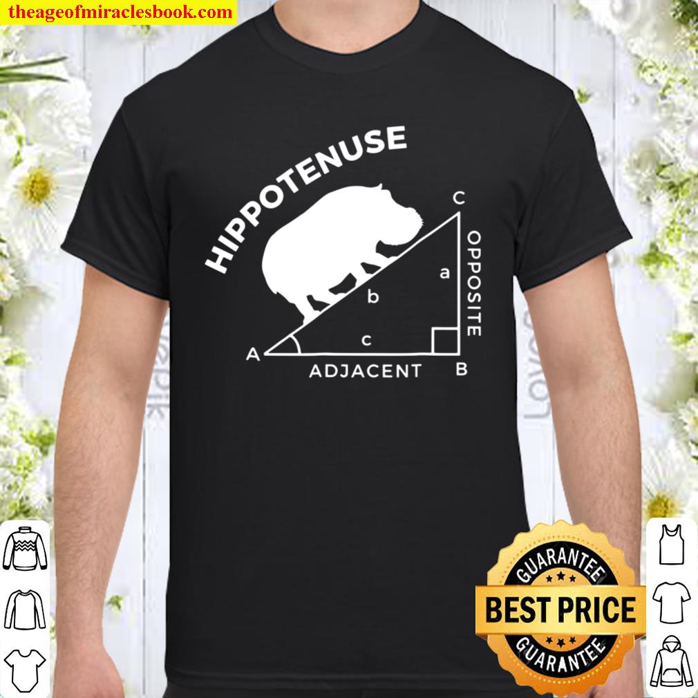 Funny Math Shirt, Hippotenuse Animal Hippo hot Shirt, Hoodie, Long Sleeved, SweatShirt