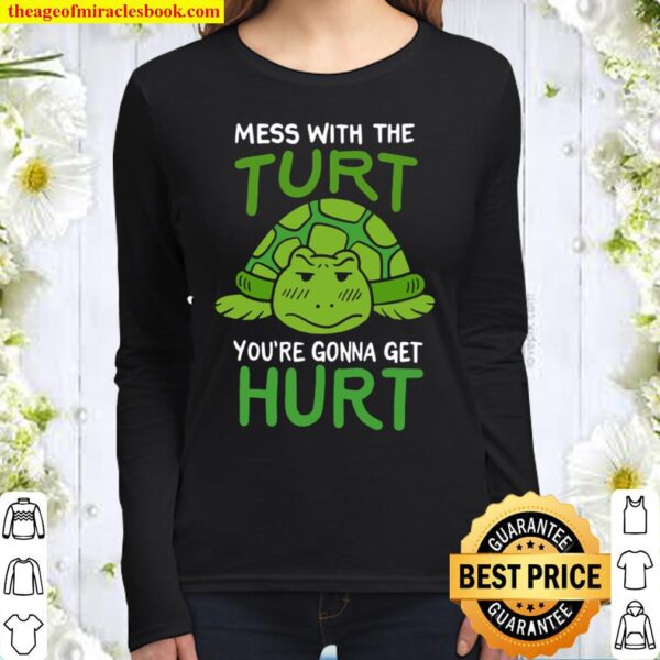Funny Tortoise turtle Awesome Cute Turtle Women Long Sleeved