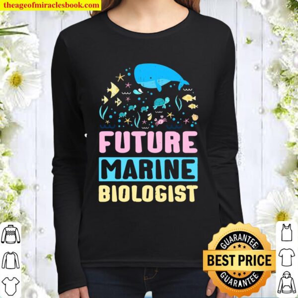 Future Marine Biologist Ocean Biology Student Women Long Sleeved