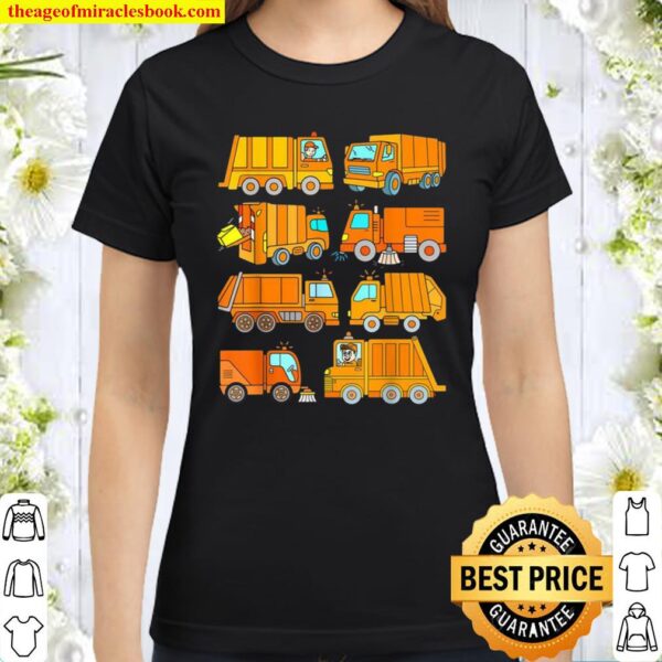 Garbage Truck Street Sweeper Boys Girls Trash Trucks Classic Women T-Shirt
