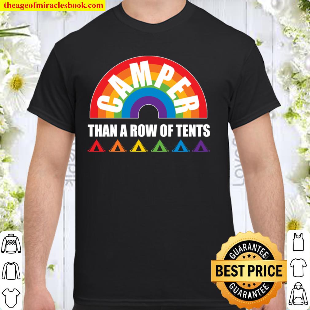 Gay Pride LGBT Awareness Camper Row Tents Rainbow Flag Funny new Shirt, Hoodie, Long Sleeved, SweatShirt
