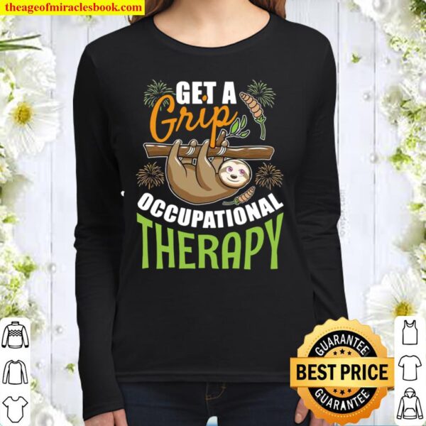 Get A Grip Occupational Therapy Sloth Women Long Sleeved