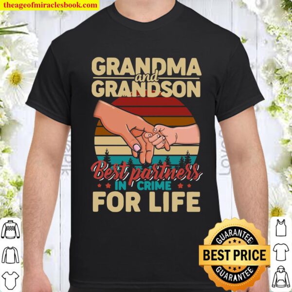 Grandma And Grandson Best Partners In Crime For Life Vintage Shirt