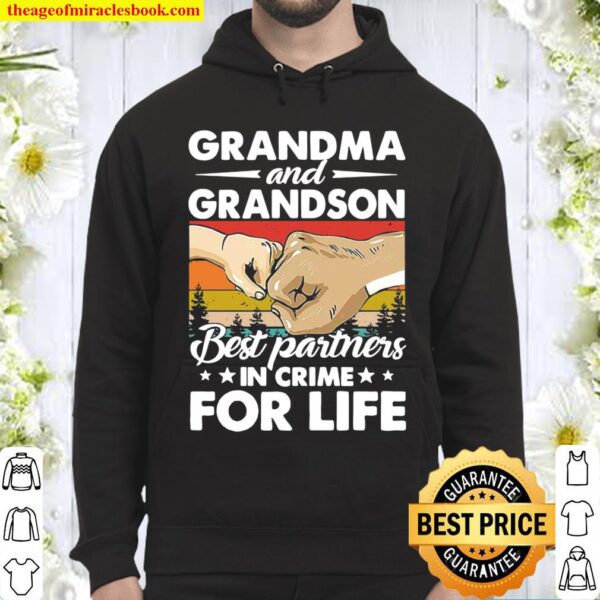 Grandma and grandson best partners in crime for life vintage Hoodie