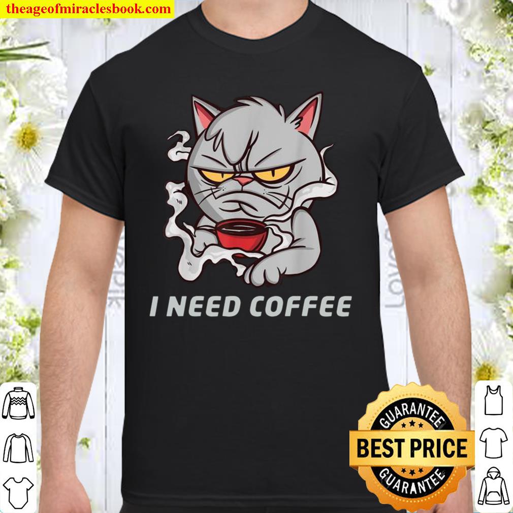 Grumpy Cat Loves Coffee Shirt