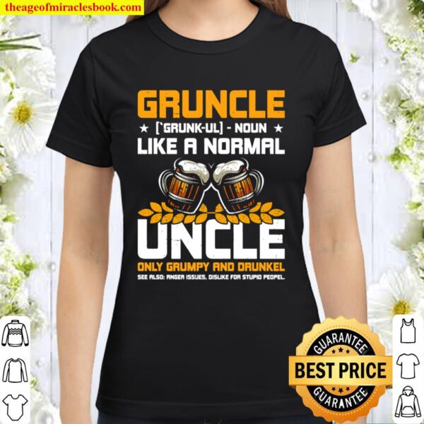 Gruncle Definition Great Uncle Niece Nephew Classic Women T-Shirt