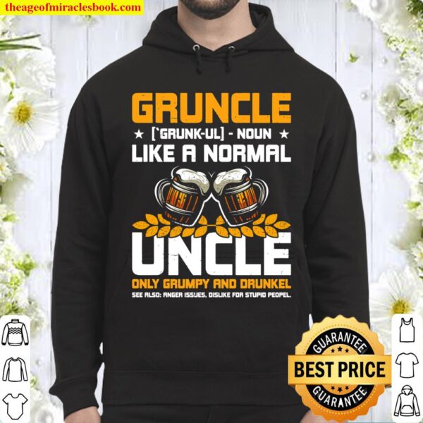 Gruncle Definition Great Uncle Niece Nephew Hoodie