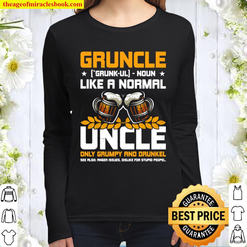 Gruncle Definition Great Uncle Niece Nephew Women Long Sleeved