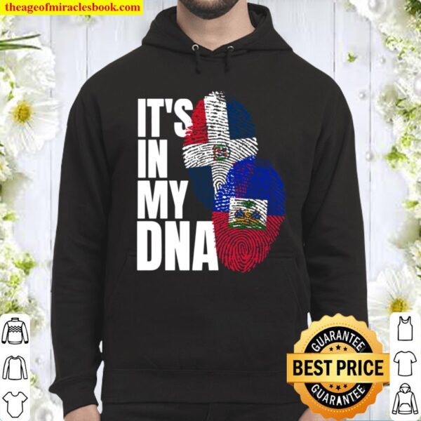 Haitian And Dominican Mix DNA Flag Heritage Gift Hoodie