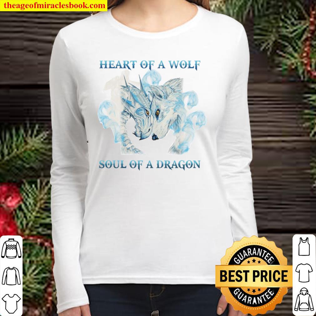 Heart Of A Wolf Soul Of A Dragon Women Long Sleeved