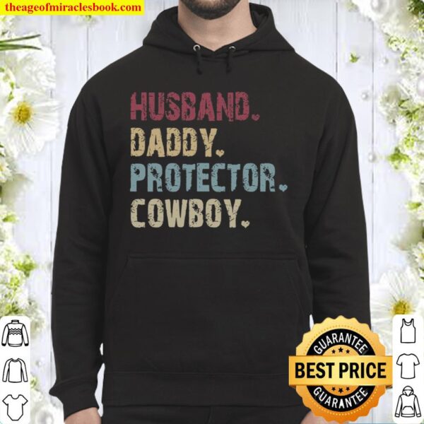Husband Daddy Protector Cowboy Hoodie