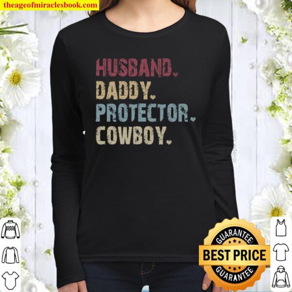 Husband Daddy Protector Cowboy Women Long Sleeved