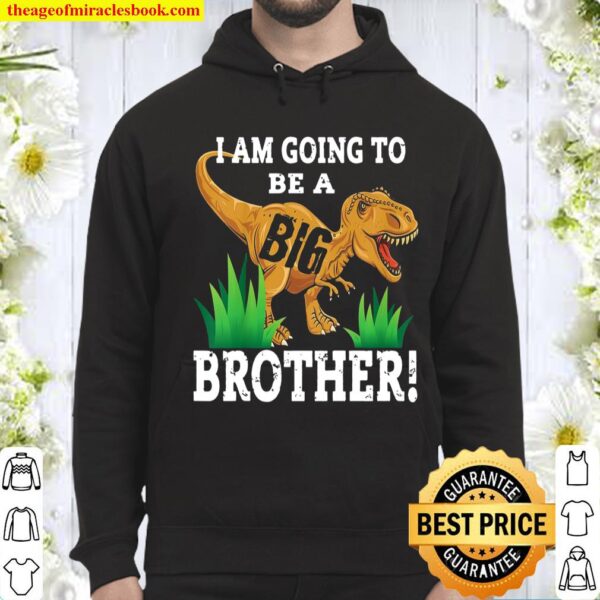 I Am Going To Be A Big Brother Dino Hoodie