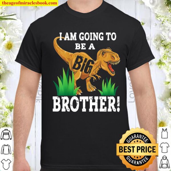 I Am Going To Be A Big Brother Dino Shirt