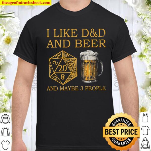 I Like D_D And Beer And Maybe 3 People Hoodie
