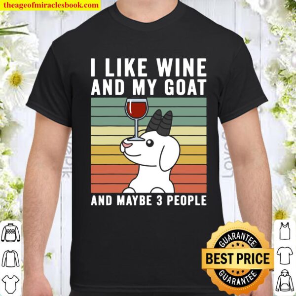 I Like Wine Goat Retro Vintage Pet Shirt