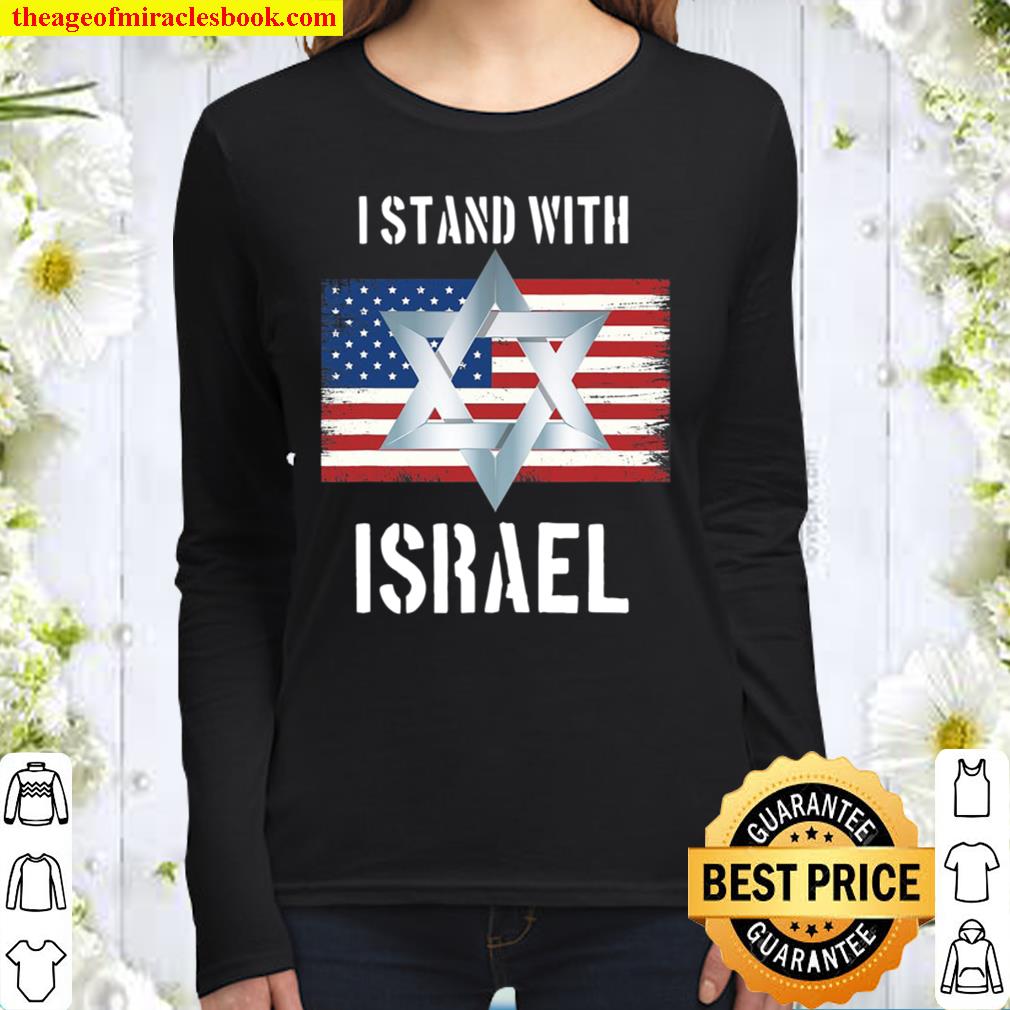 I Stand With Israel Israel Palestine Conflict Support Israel Women Long Sleeved