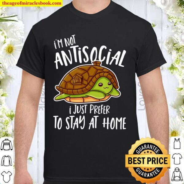 Ich Bin Nicht Asozial Ich Bin Lieber Zuhause Schildkröte Shirt